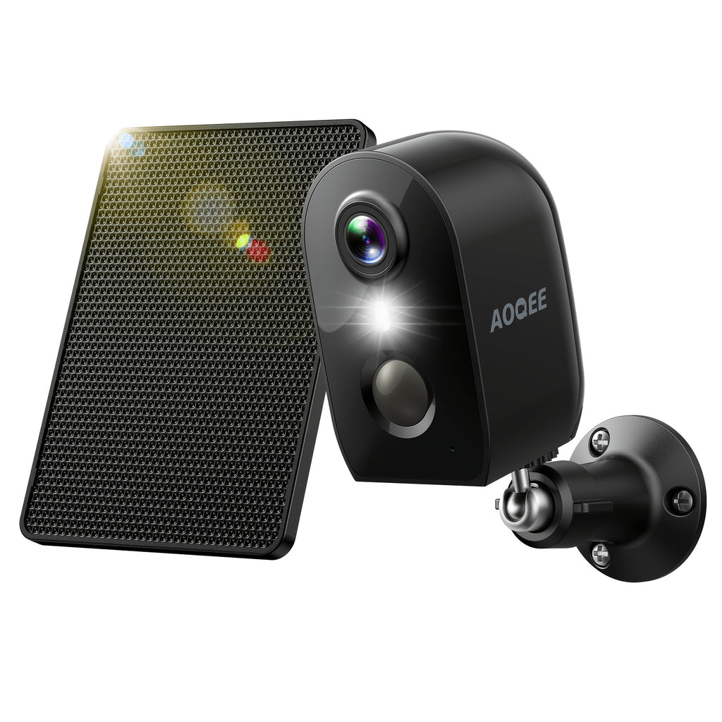 Wansview Solar Security Camera Outdoor, Wireless Security Camera, 2K HD Resolution, Color Night Vision, Two-Way-Audio, Motion Detection, SD Card/Cloud Storage, Compatible with Alexa/Google Home, 1/2/3/4 Solar Cam & 1pc Battery Camera