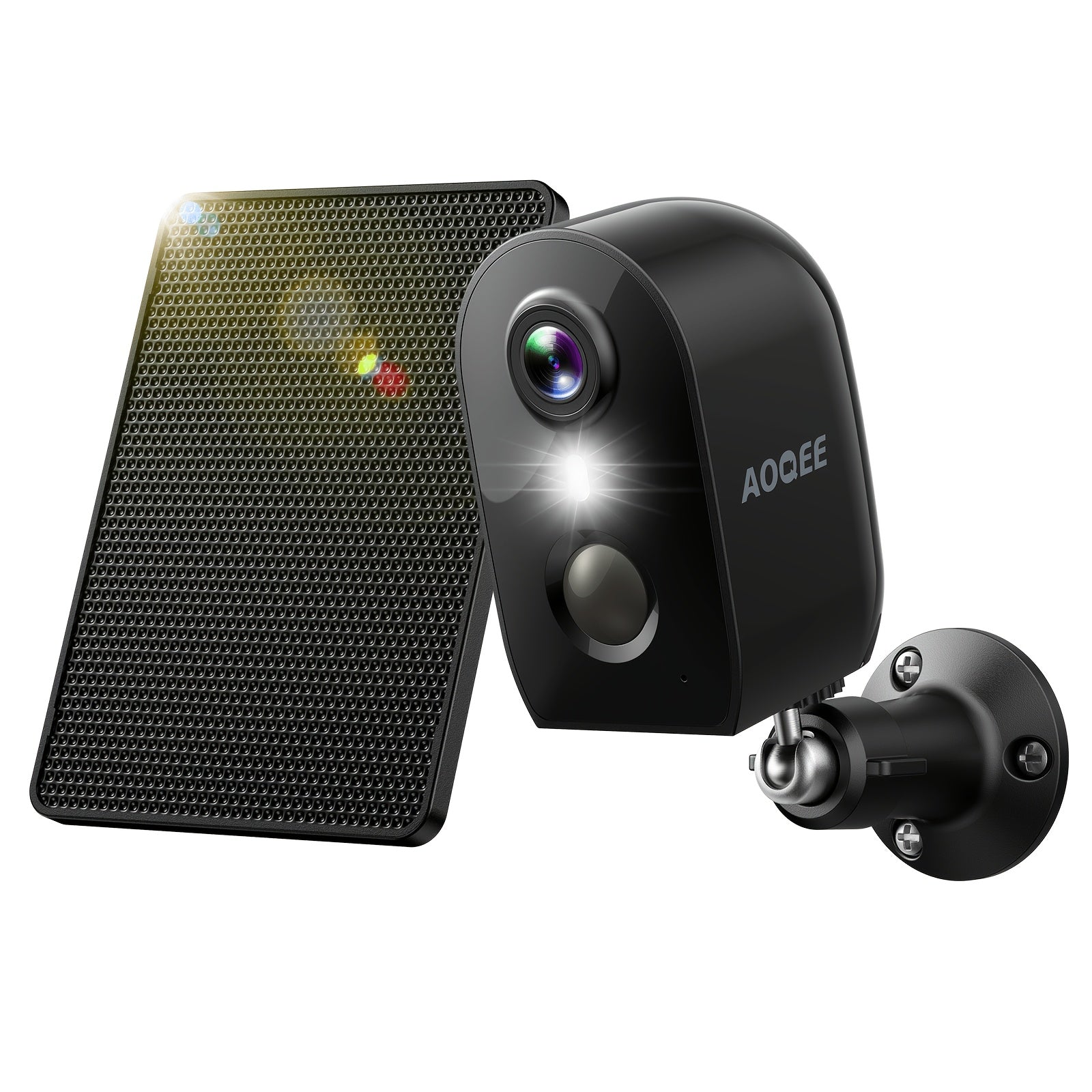Wansview Solar Security Camera Outdoor, Wireless Security Camera, 2K HD Resolution, Color Night Vision, Two-Way-Audio, Motion Detection, SD Card/Cloud Storage, Compatible with Alexa/Google Home, 1/2/3/4 Solar Cam & 1pc Battery Camera
