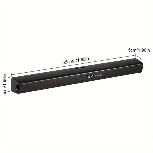 [Home Theater] Sound Bar for Smart TV with Subwoofer, Wireless Bluetooth 5.0 Surround System for Home Theater, TF/AUX/RCA/TWS, Deep Bass for PC/Gaming/Projector Home Theater-22 Inch, for Studio, Live, Stage