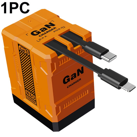[Ideal Gift Halloween Christmas] 1pc/2pcs [Fast Charger] 66W/120W Fast Charger, USB-C Charging Head | Built-in 80/120cm TypeC Cable, Suitable For IPhone17 16 15 14 13 12 Promax PD 27W, For Xiaomi, For Samsung, Ideal Gift For Halloween/Christmas