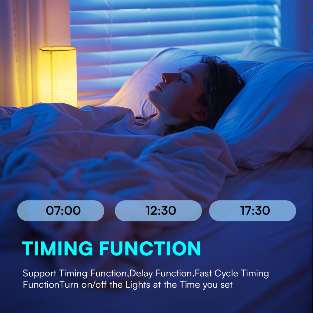 2 Pack Smart RGB Light Bulbs Compatible with Alexa And Google Home, LED Color-Changing Light Bulbs with 104 Preset Scenes, Music Sync Functionality, A19 E26 2.4GHz WiFi Connectivity, Ideal for Bedroom, Living Room, And Gaming Room Decoration,
