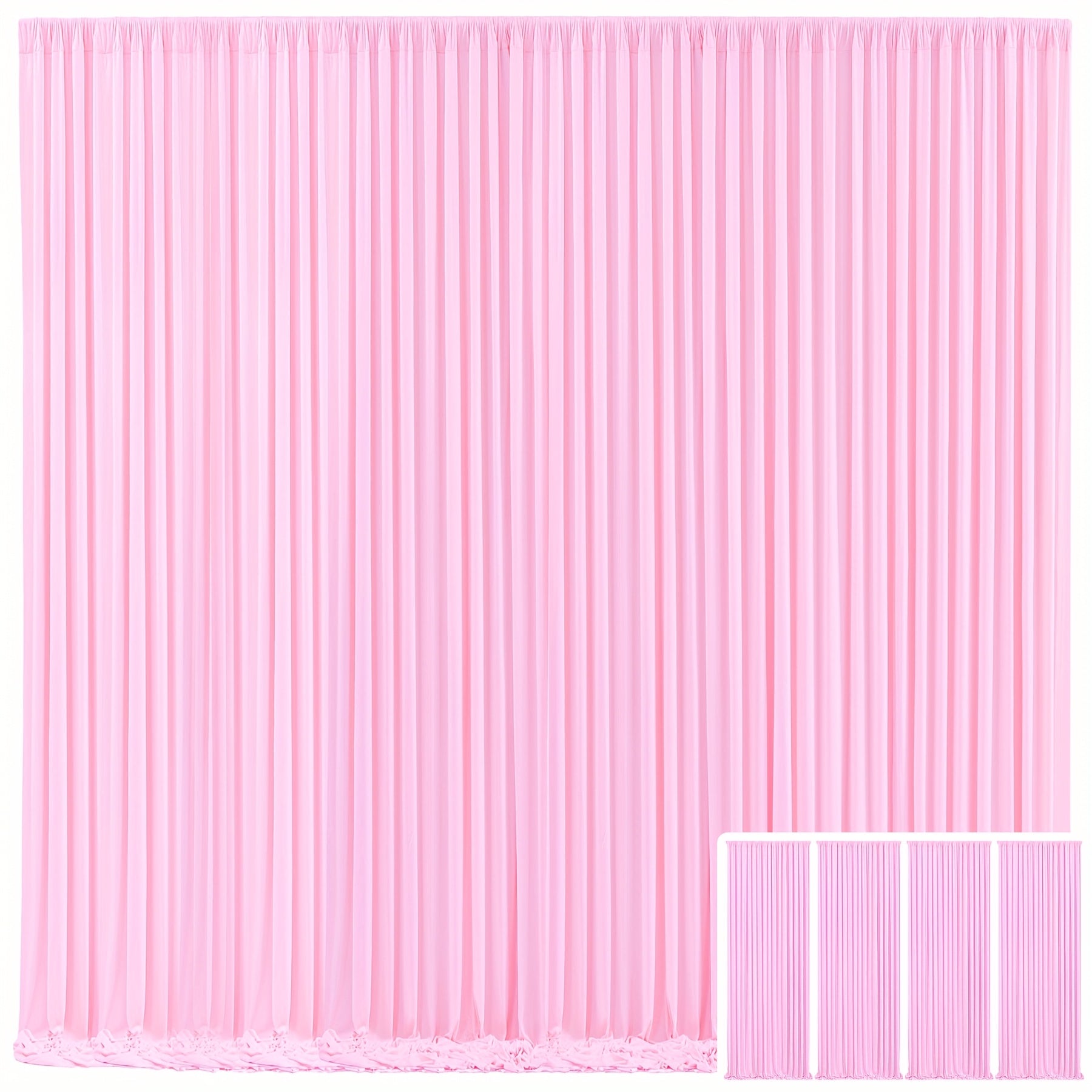 4pcs Of High-end And Elegant Party Decoration Backdrop Cloth, Wear-resistant, Wrinkle-resistant, Soft And Smooth, Non-transparent Party Decoration Backdrop Curtains, Suitable for Wedding, Birthday, Christening And Other Party Activities.