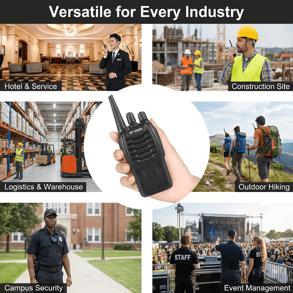 2/4/6/8/10/12pcs Baofeng 16CH UHF Walkie Talkies, 5W Two-Way Radios with USB Rechargeable Battery, 1500mAh, High-Fidelity Sound, LCD Display, for Outdoor Sports And Emergency Communication, Emergency Radios | Sleek Modern Design | Durable Build