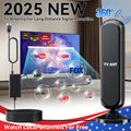 Indoor Satellite TV Antenna With A Range Of 200 Kilometers, Featuring HD 1080P And 4K Signal Amplification. Cable Length: 16 InchesIt Delivers 360° Enhanced Signal Stability For Local Channels, Providing Access To All Free-to-air Channels. Ideal For