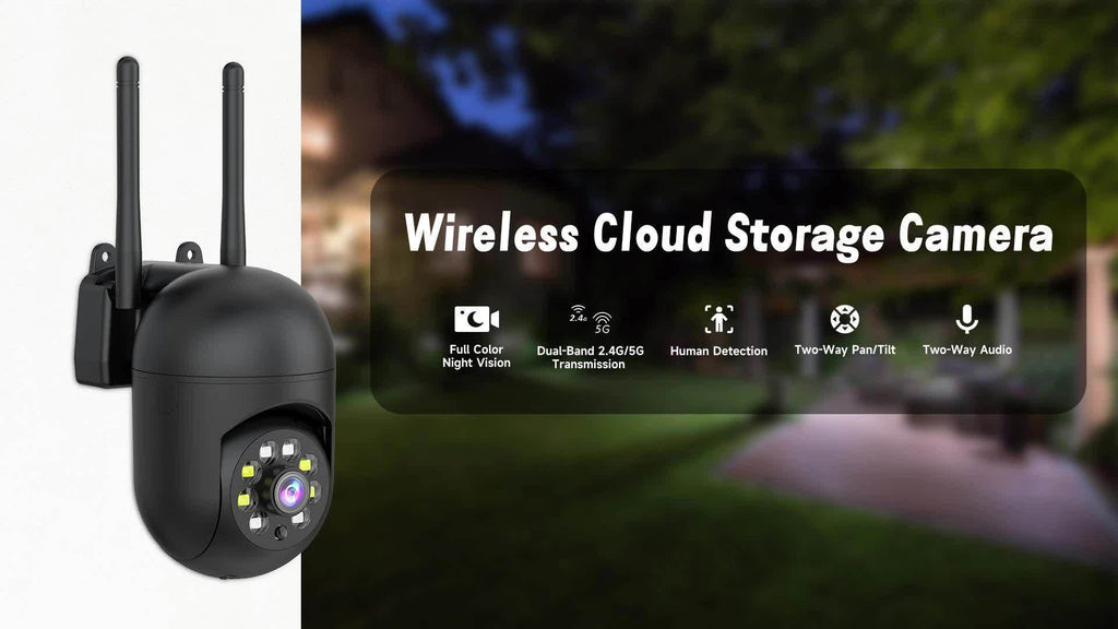 [AI Wireless Camera] 4pcs Wireless Camera Indoor | 3MP, CLOUD Storage, 2.4/5G WiFi, AI Motion Detection, Two-Way Audio, Color Night Vision, Home Surveillance Security System