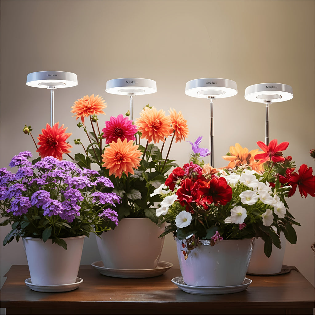 3pcs, Grow Lights for Indoor Plants Full Spectrum Smeileas LED Plant Light for Bedroom And Indoor Plants Growing, Full Spectrum Desk Growth Lamp with Smart Automatic 3/6/9H Timer for Garden Supplies And Chrismas Decorations, 4 Dimmable Levels, Height