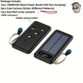 10000/20000/30000mAh 5W Slow Charging/15W Fast Charging Multifunctional Solar Power Bank With Ultra-bright LED Light, Large Capacity Rechargeable Portable Mobile Phone Charger Built-in 4 Cables Digital Display Dual Usb Port USB-C Input