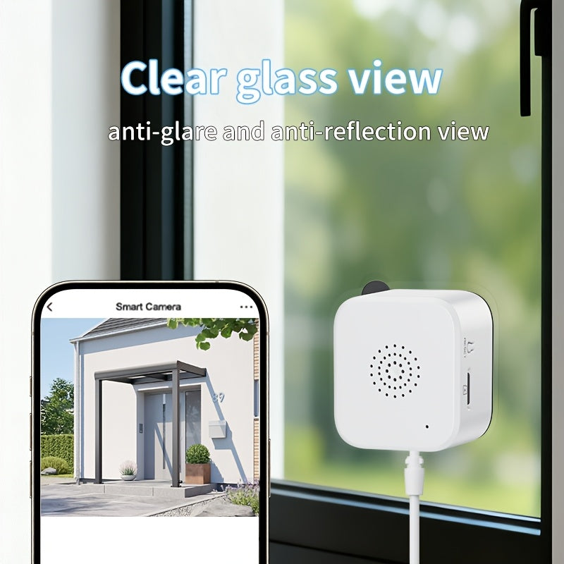 [Smart WiFi Camera] 1pc/2pcs High-Definition 6MP Window Security Camera, Smart Indoor WiFi Camera, Supports 2.4GHz/5GHz Networks, Equipped With AI Full-Color Night Vision, Motion And Human Detection, And Supports 911 Emergency Alerts. Quick And Easy Insta