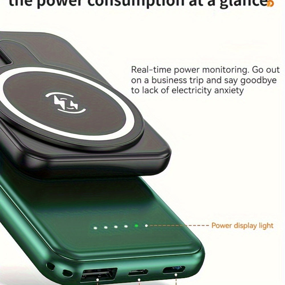 Ultra-Thin Magnetic Power Bank, 12900mAh Wireless Portable Charger, Wired 20W Fast Charging Battery Pack, Compatible with Magsafe, for iPhone 17/16/15/14/13/12 Series for SamSung for Android, Comes with USB C Charging Cable