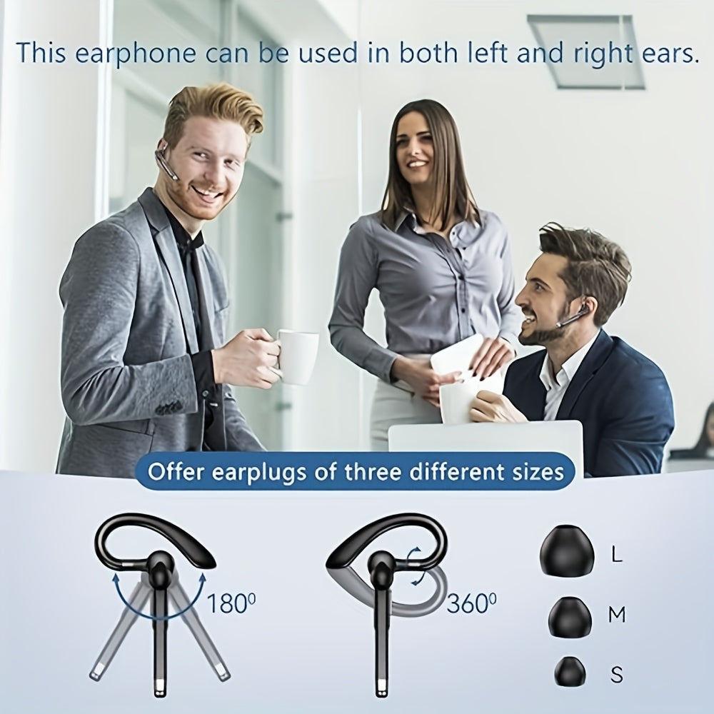 True Wireless Earphones | Comfortable In-Ear Design, Single-Sided, ENC Call Noise Cancelling Microphone, Lightweight, Easy to Use, Suitable for Daily Use, Fitness, Exercise, Business, Non, USB Charging