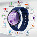 GWENLAND Smart Watch Compatible for with SIM-Free Wireless Calling, Music Control, IP68 Fitness Tracker Smartwatch, Step Counter/Pedometer, Distance Meter, 100+ Sport Modes, Rechargeable Battery, Compatible for Smartphone