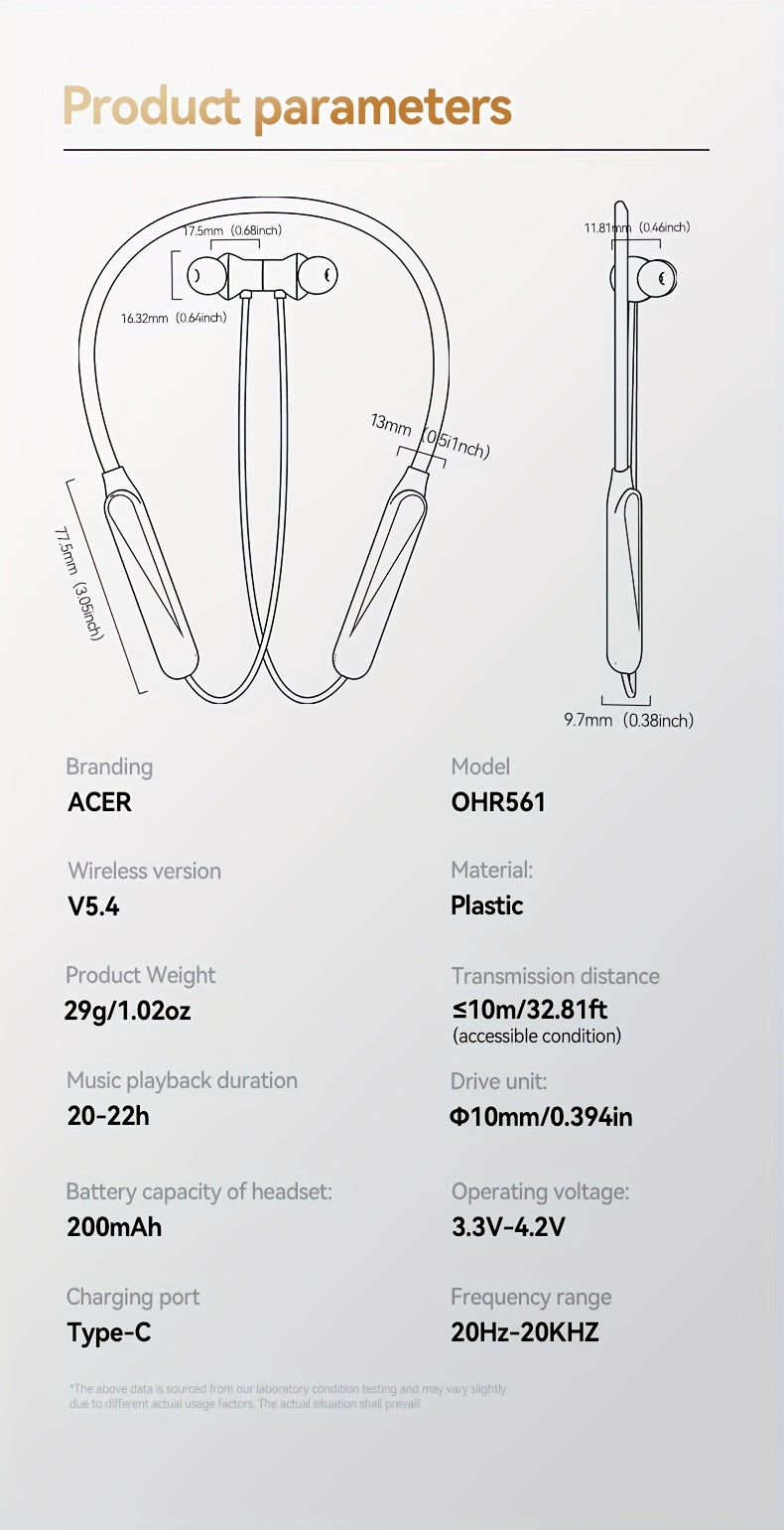 [Acer Genuine Product] True Wireless Stereo Earphones, Deep Bass Stereo Calling Noise Reduction, Extra-long Standby, Sports Running In-Ear, Low Latency Gaming Mode, Hi-Fi Sound, Lightweight Touchscreen Design, Comfortable Even After Prolonged
