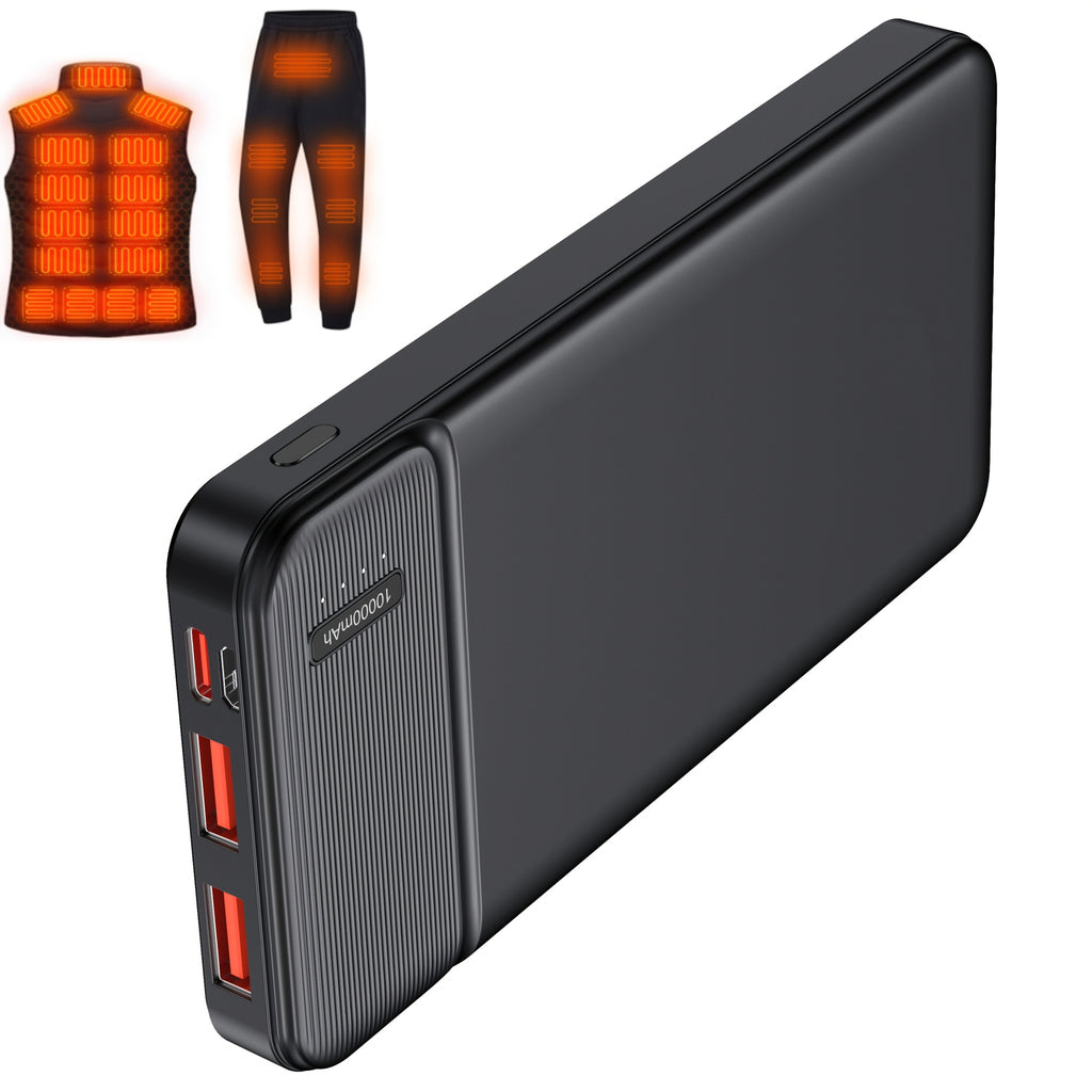 [Portable, Travel, Gifts] 5V Battery Pack For Heated Jackets Vest, Quick Charge 10000mAh PD 22.5W Power Bank Portable Charger For Smartphones, Tablets, Heated Clothes., Etc, Outdoor, Travel Essentials, Gifts For Men Women