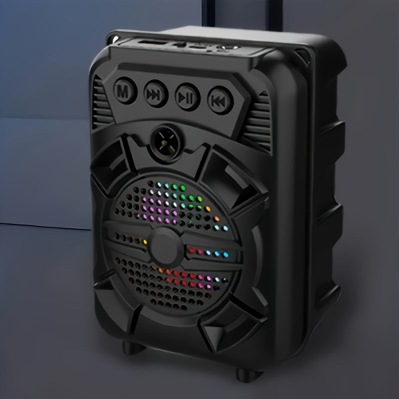Wireless Speakers, Loud Sound, Wireless Stereo, High Quality, Extra Bass, LED Light, Portable Compact Speaker for Shower, Outdoor, Beach, Home, 10 Hours Playtime. Gifts for Men And Women