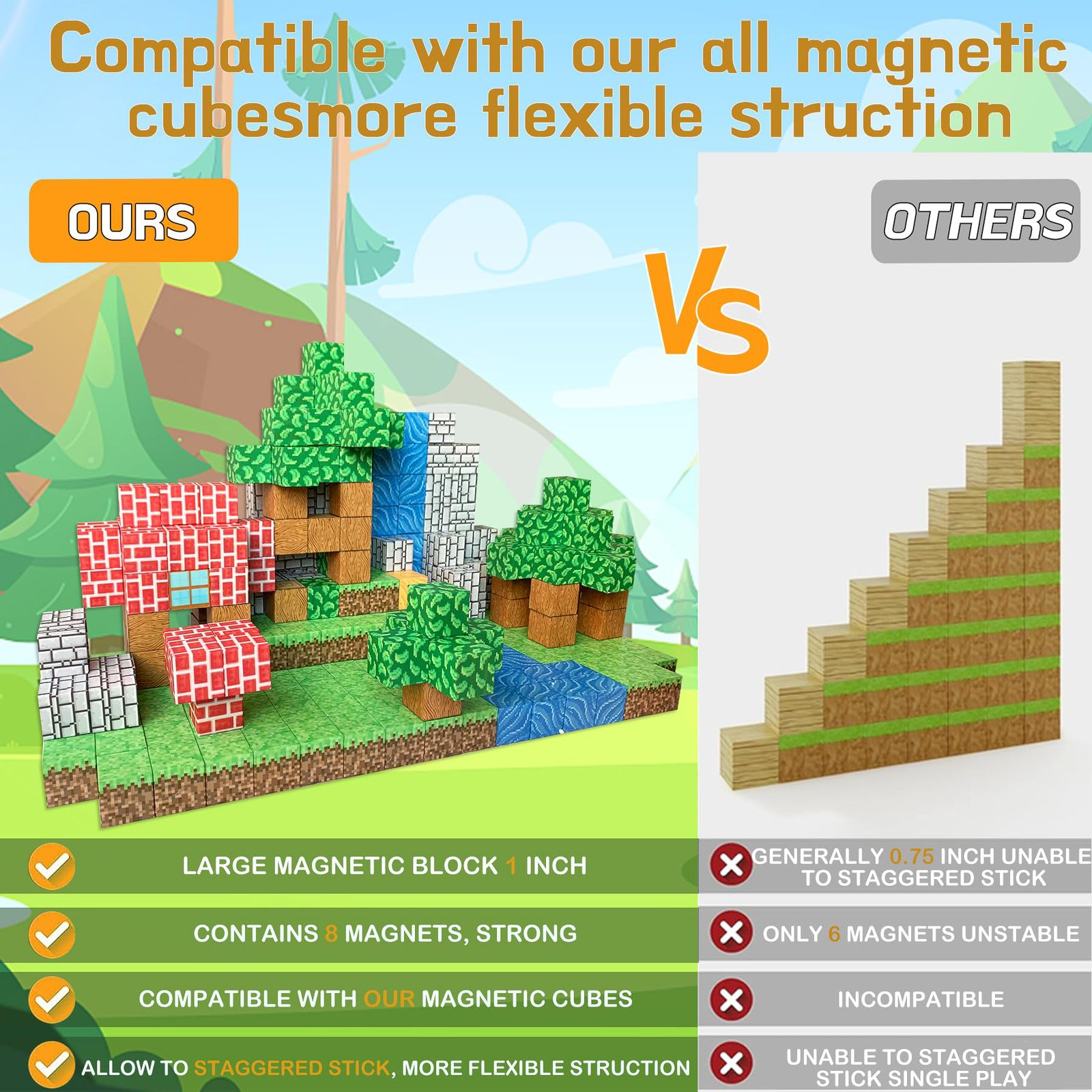 Magnetic Imagination Blocks for Kids